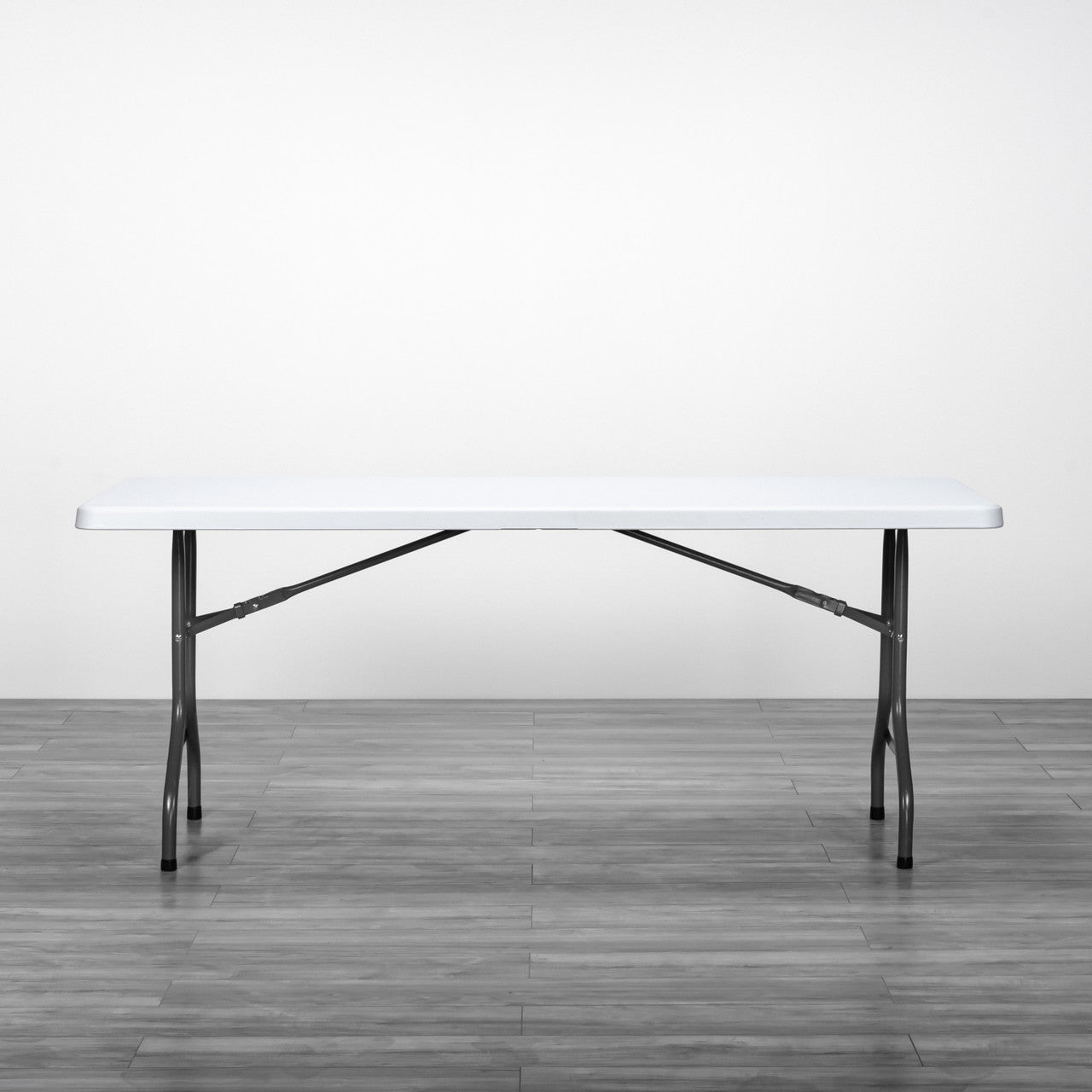 8-Foot Poly Folding Table – Heavy-Duty Rectangle