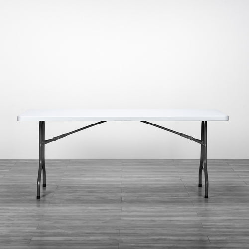 8-Foot Poly Folding Table – Heavy-Duty Rectangle