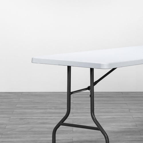 8-Foot Poly Folding Table – Heavy-Duty Rectangle